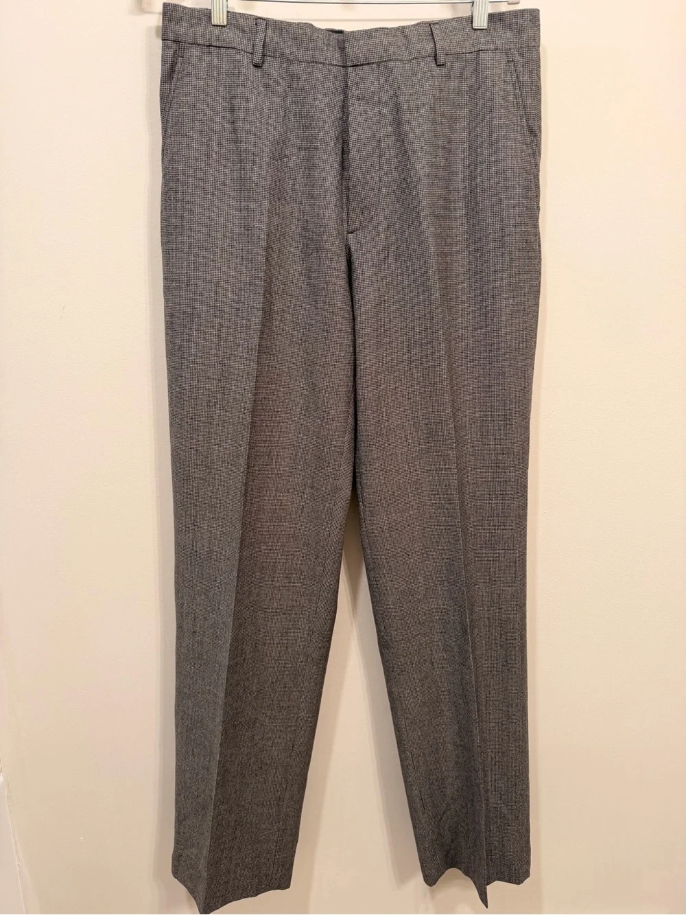 Banana Republic Men's 100% Wool Dress Pants 34/34 Brown Houndstooth